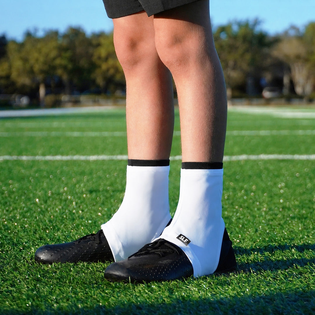 Red Web Pattern Kids Spats / Cleat Covers