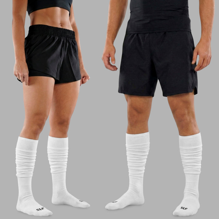 White Long Scrunchie Socks