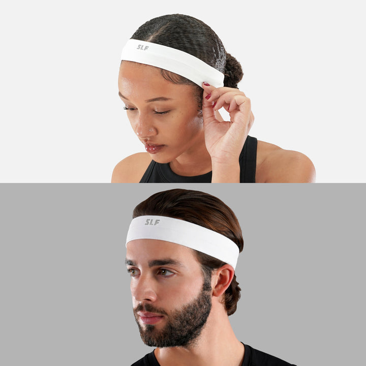 White Non-Slip Elastic Headband