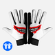 Smile White Sticky Kids Football Receiver Gloves