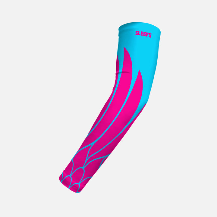 Neon Wings Blue and Yellow Kids Arm Sleeves Pair