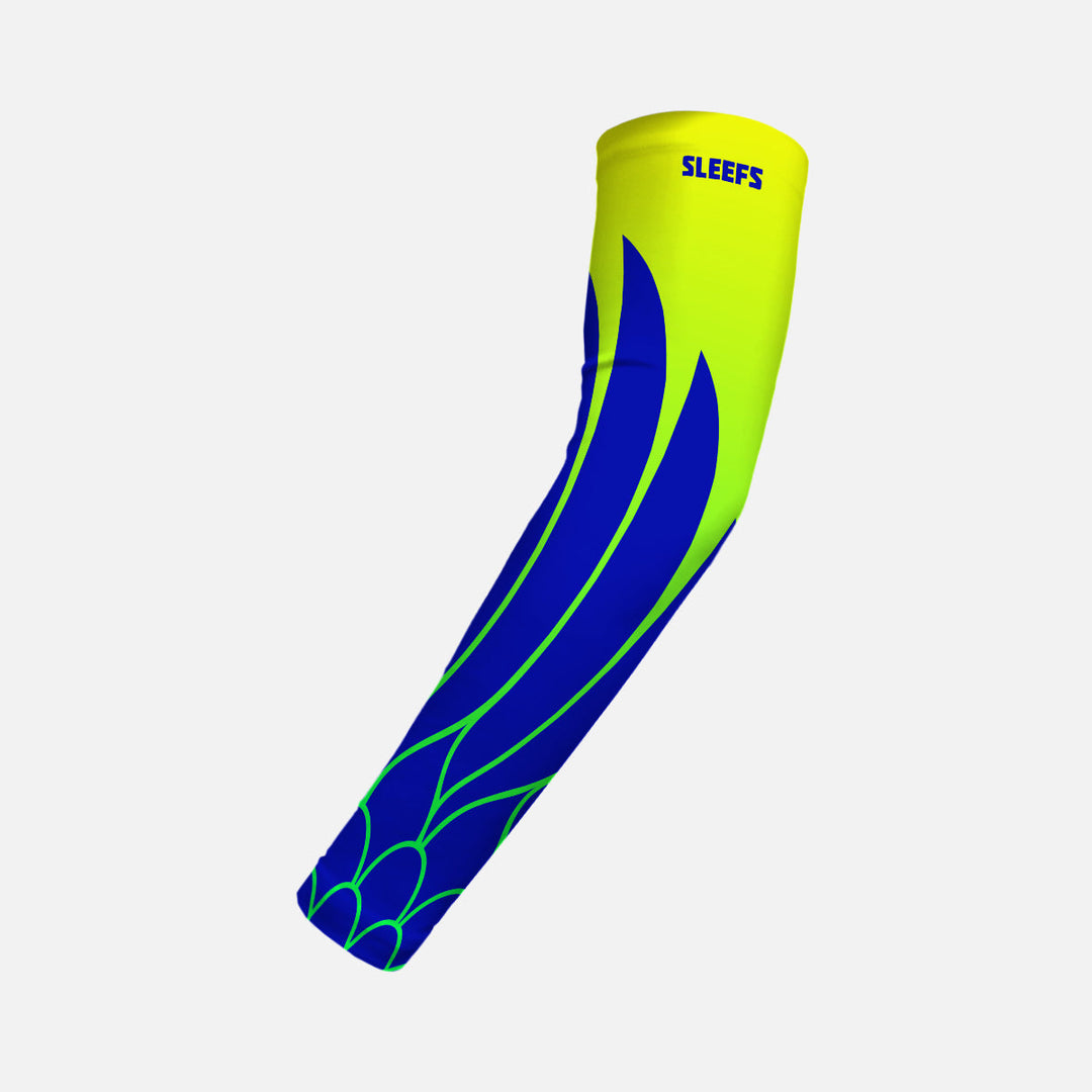 Neon Wings Green and Pink Kids Arm Sleeves Pair