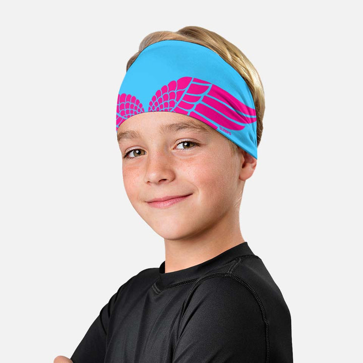 Neon Wings Electric Blue Kids Headband