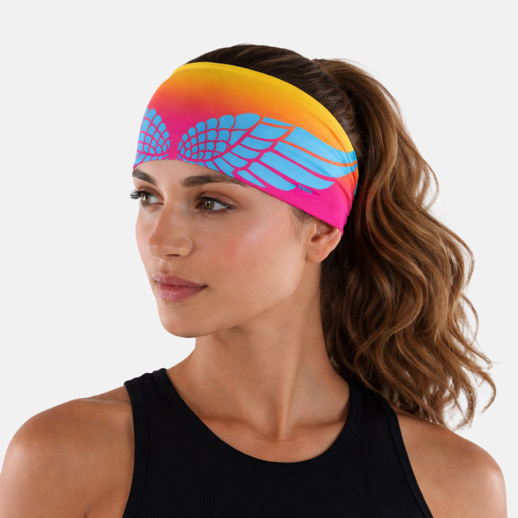Neon Wings Sunset Headband