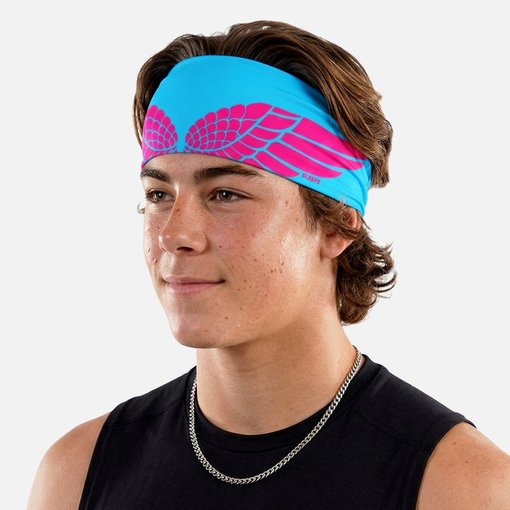 Neon Wings Electric Blue Headband