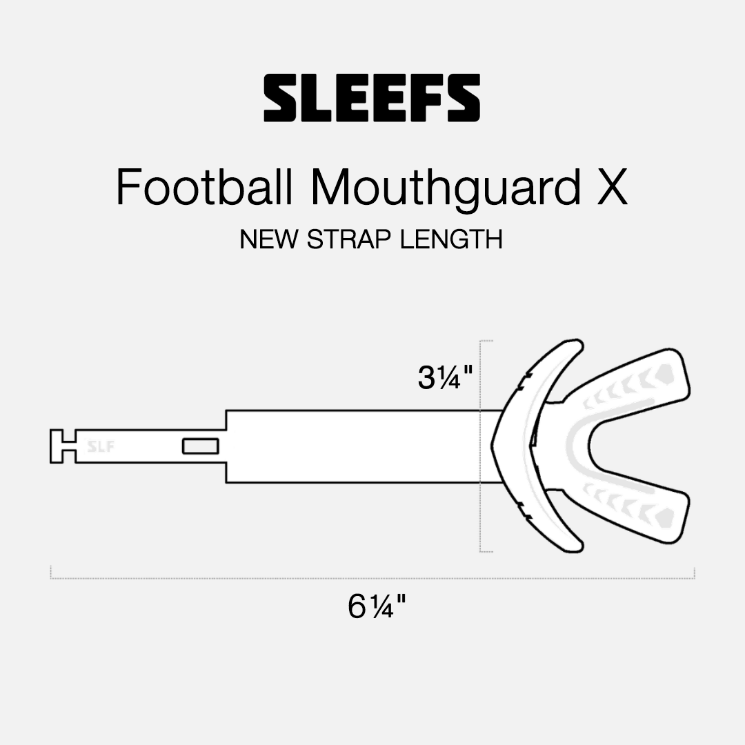 Black X Football Mouthguard with Logo