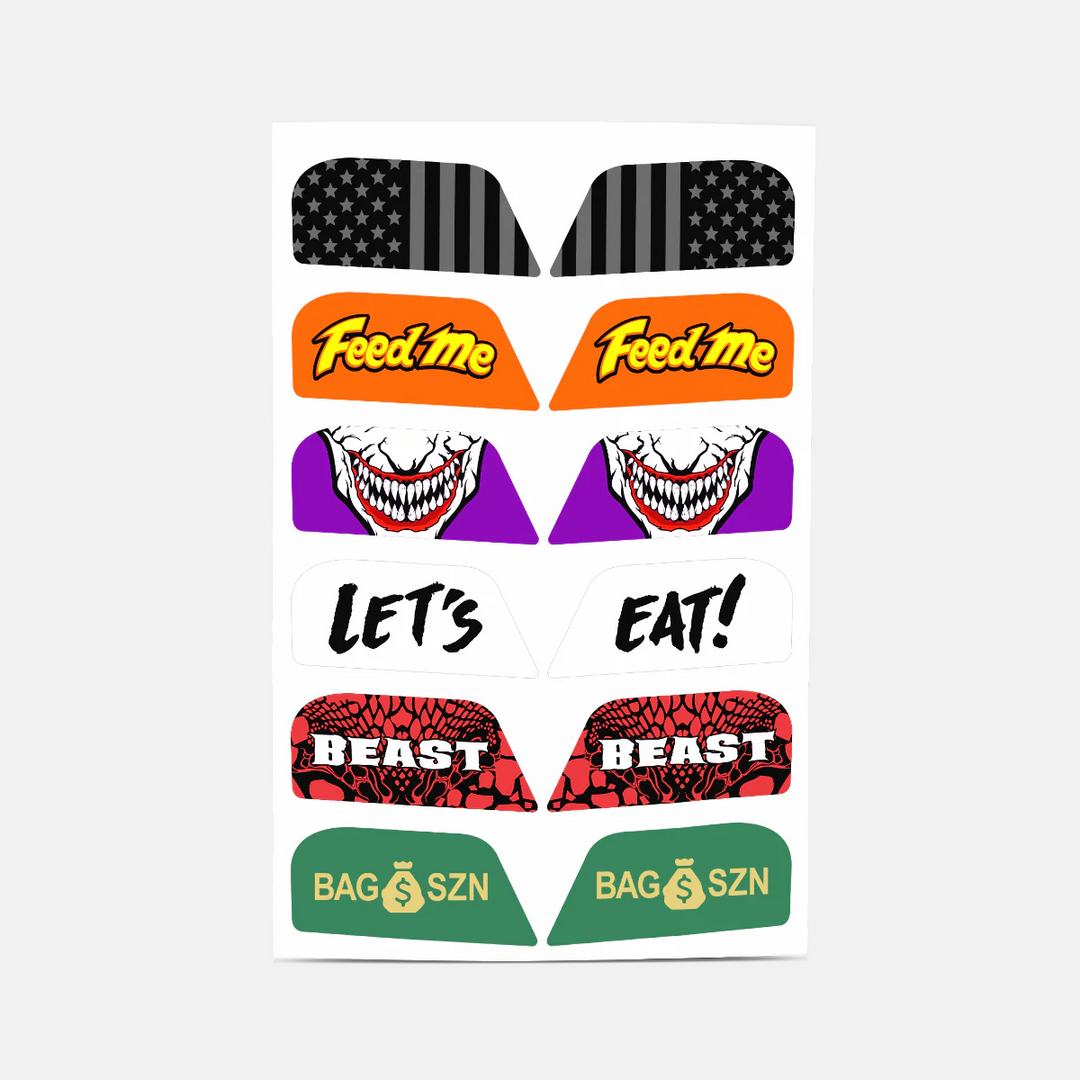Stickers for Helmet Visor Tabs Collection #2