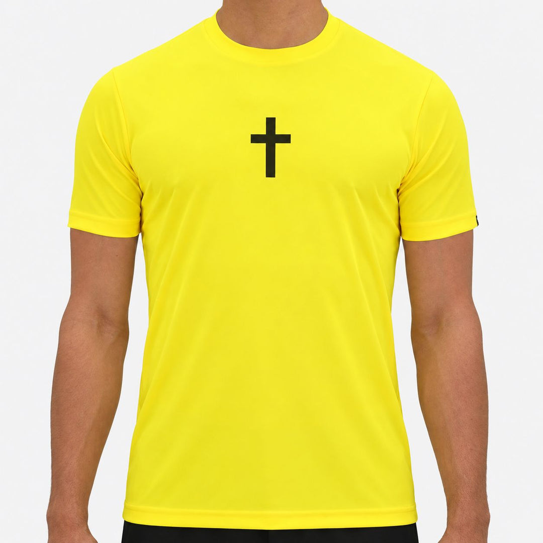 Faith Cross Yellow Quick Dry Shirt