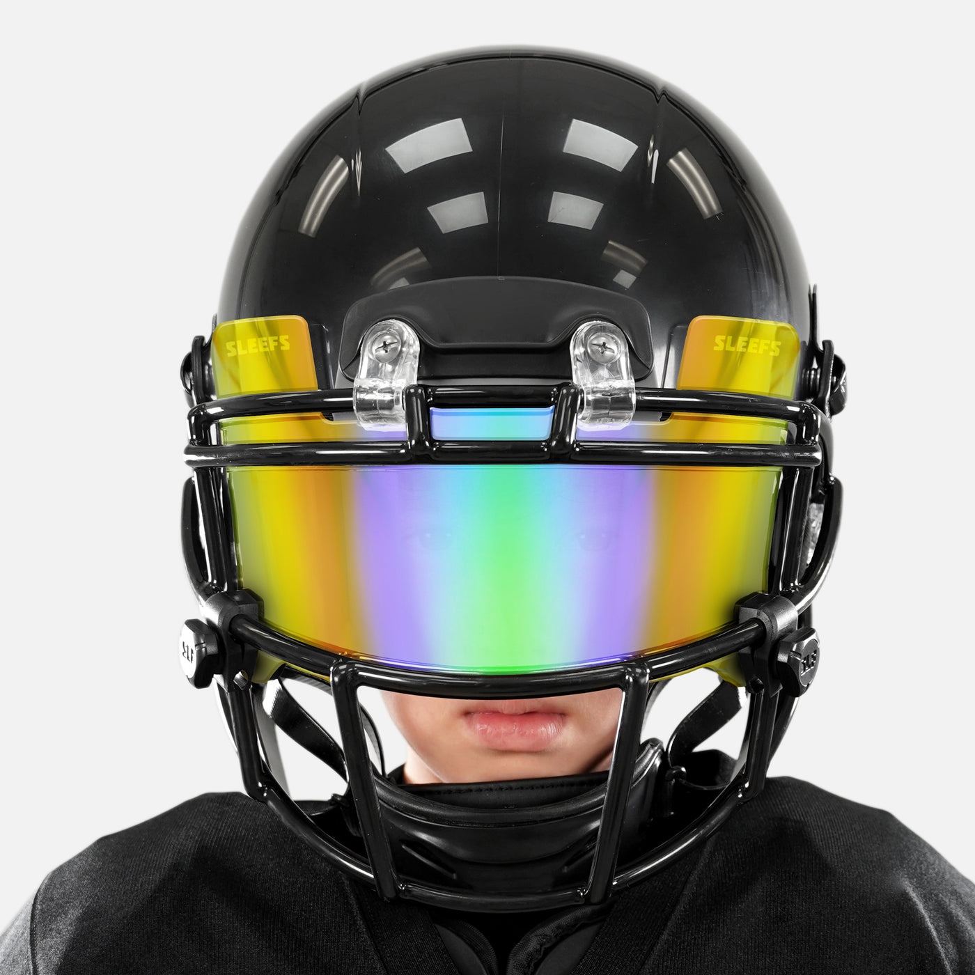 Yellow Green Bifrost Rainbow Helmet Eye-Shield Visor for Kids