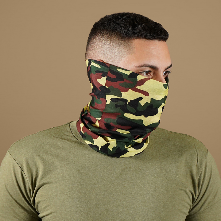 Yellow Green Brown Original Camo Neck Gaiter