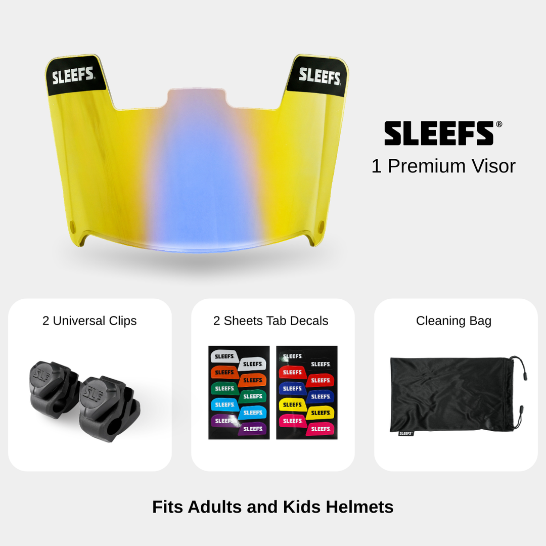 Yellow Blue Bifrost Rainbow Helmet Eye-Shield Visor