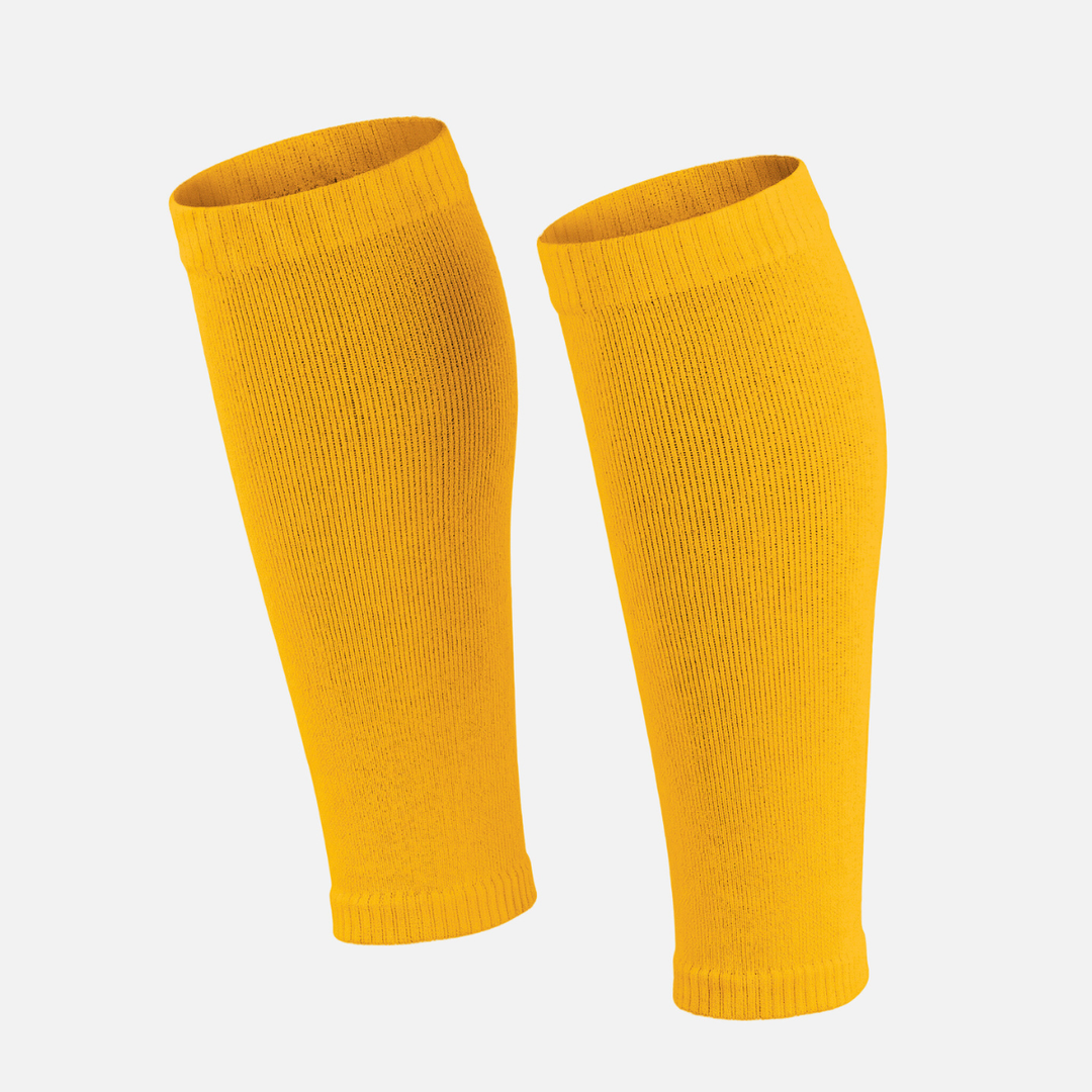 Hue Yellow Gold Knitted Compression Calf Sleeves