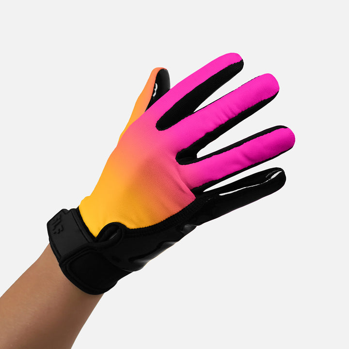 Yellow Pink Ice Pop Sticky Football Receiver Gloves