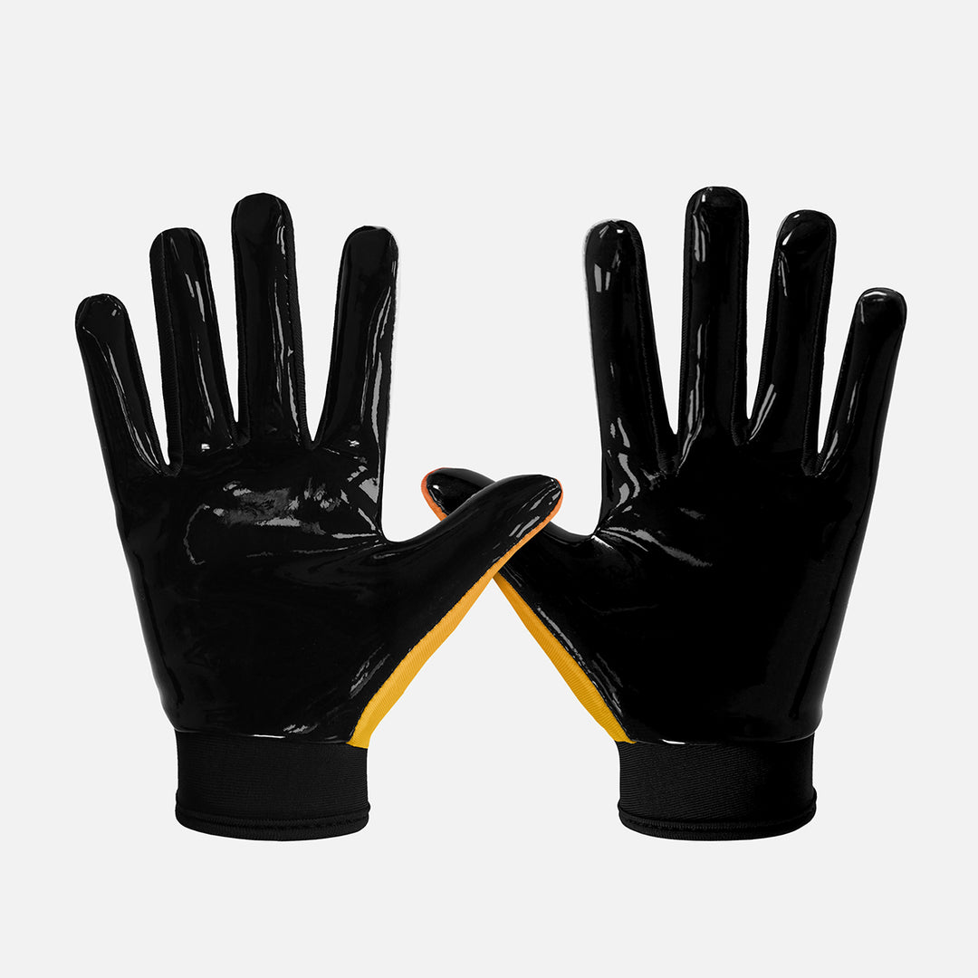 Yellow Pink Ice Pop Sticky Kids Football Receiver Gloves