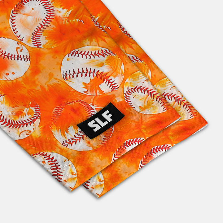 Baseball Tie Dye Orange UV Arm Sleeves (pair)