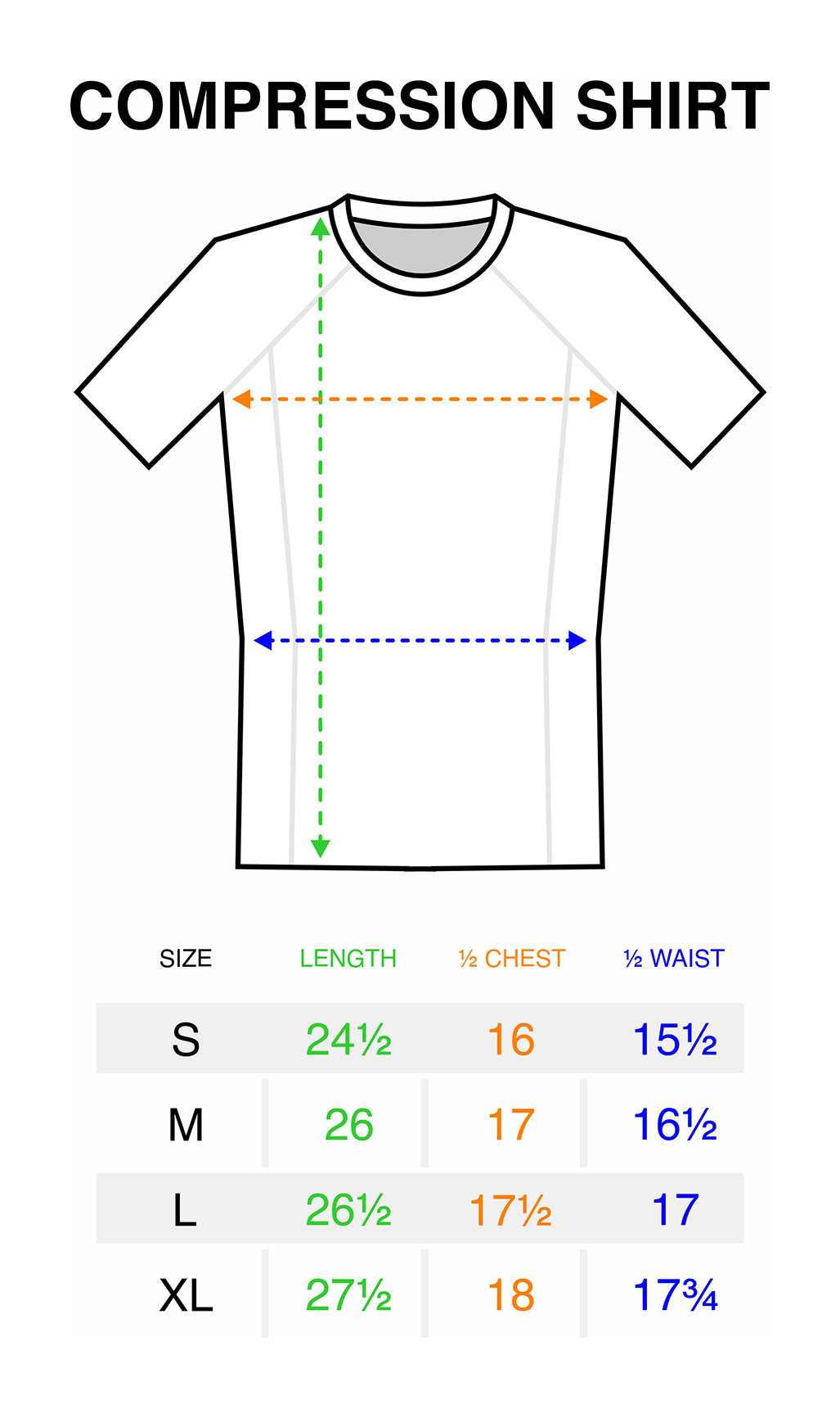 1/2 sleeve compression shirt