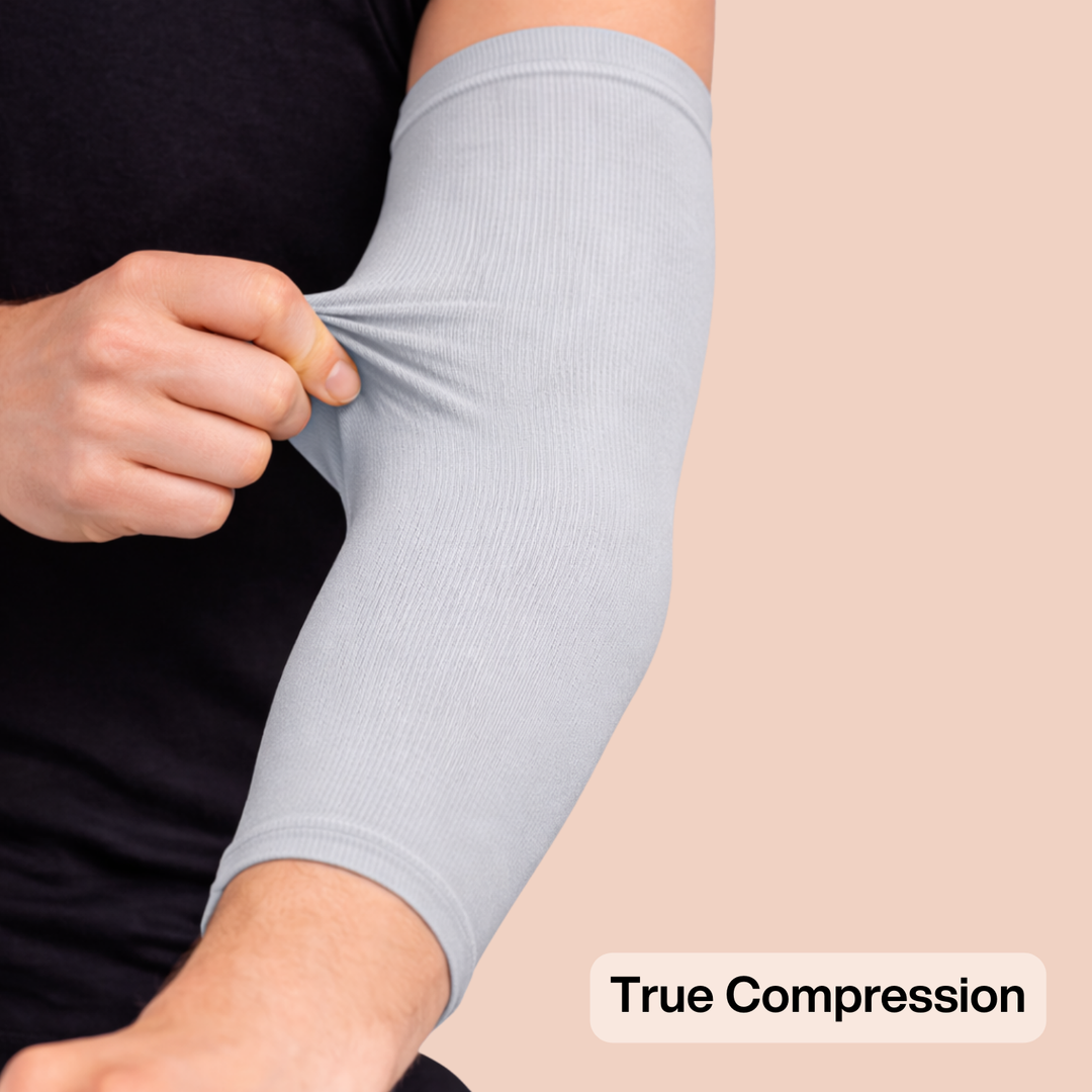 Hue Light Gray Compression Arm Sleeve