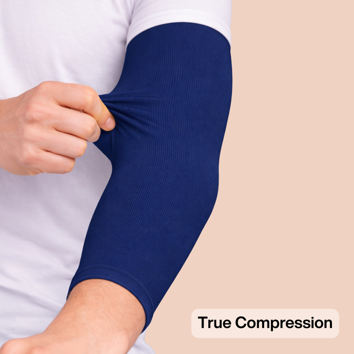 Hue Navy Blue Compression Arm Sleeve