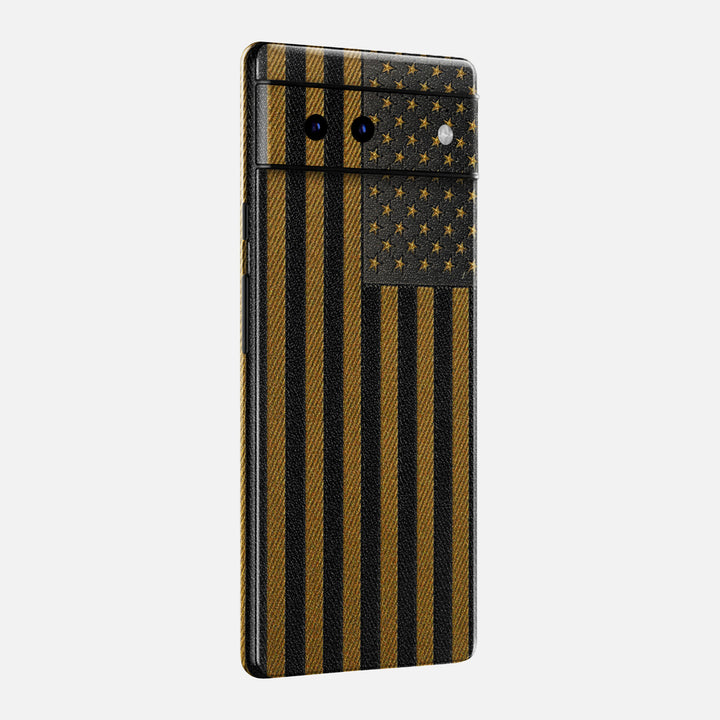 Gold & Black Leather Skin for Google Pixel