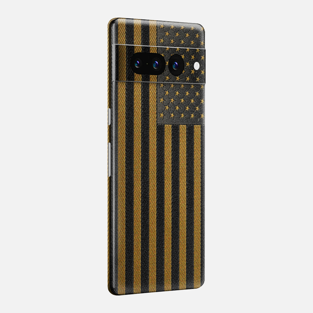 Gold & Black Leather Skin for Google Pixel