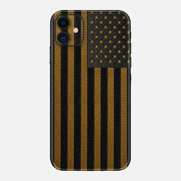 Gold & Black Leather Skin for iPhone