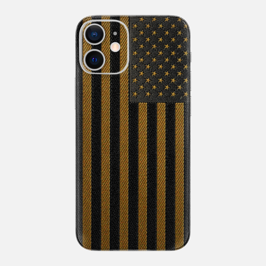 Gold & Black Leather Skin for iPhone
