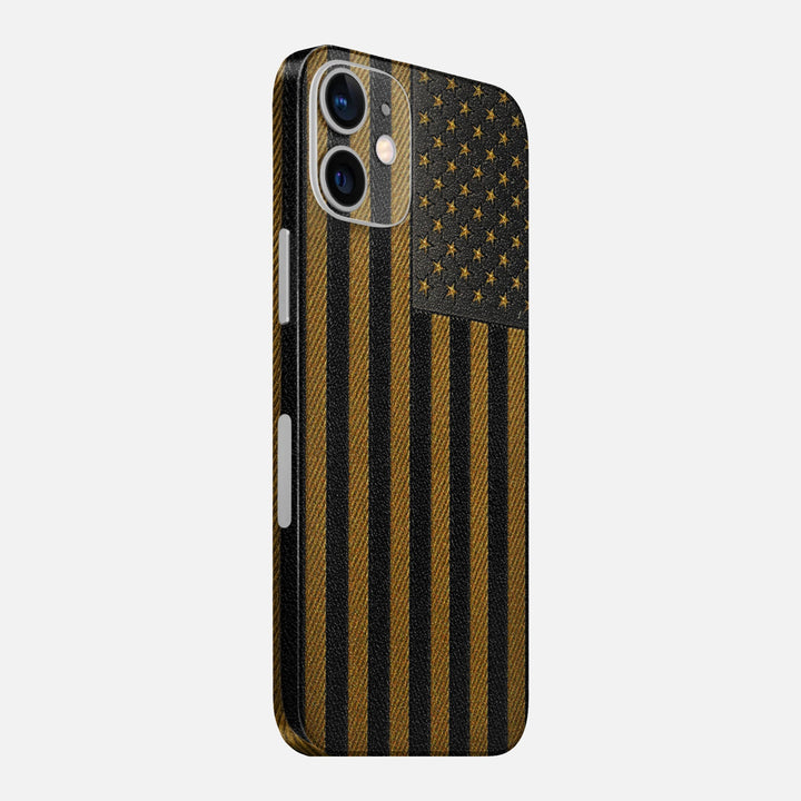 Gold & Black Leather Skin for iPhone