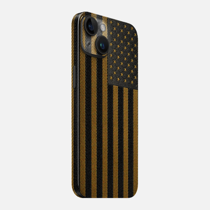 Gold & Black Leather Skin for iPhone