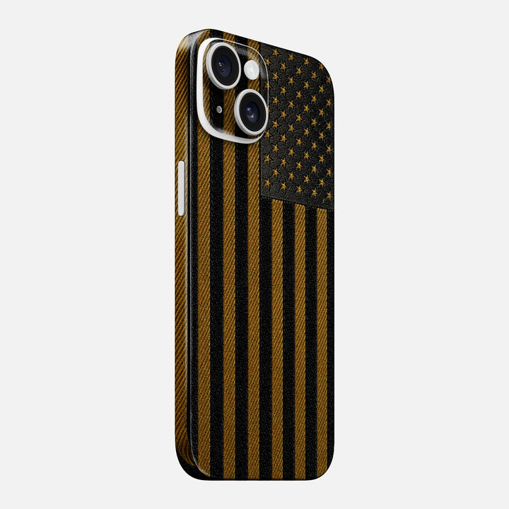 Gold & Black Leather Skin for iPhone