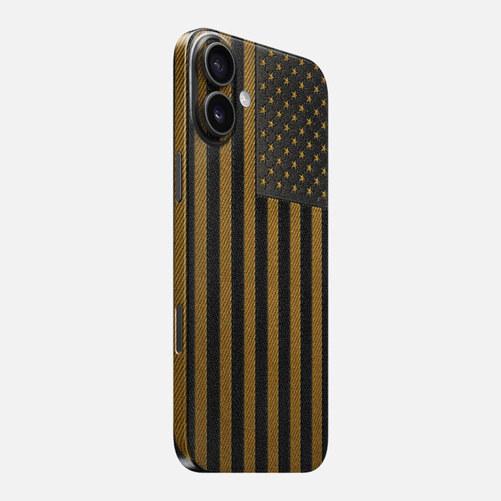 Gold & Black Leather Skin for iPhone