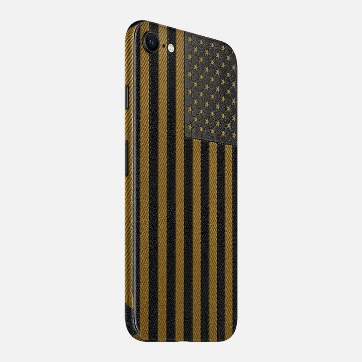 Gold & Black Leather Skin for iPhone