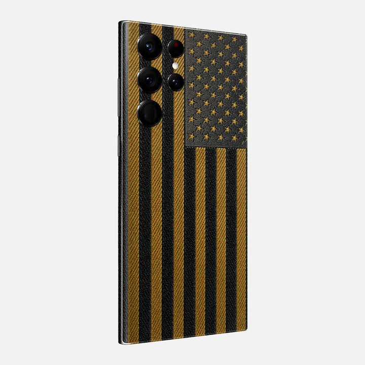 Gold & Black Leather Skin for Samsung Galaxy