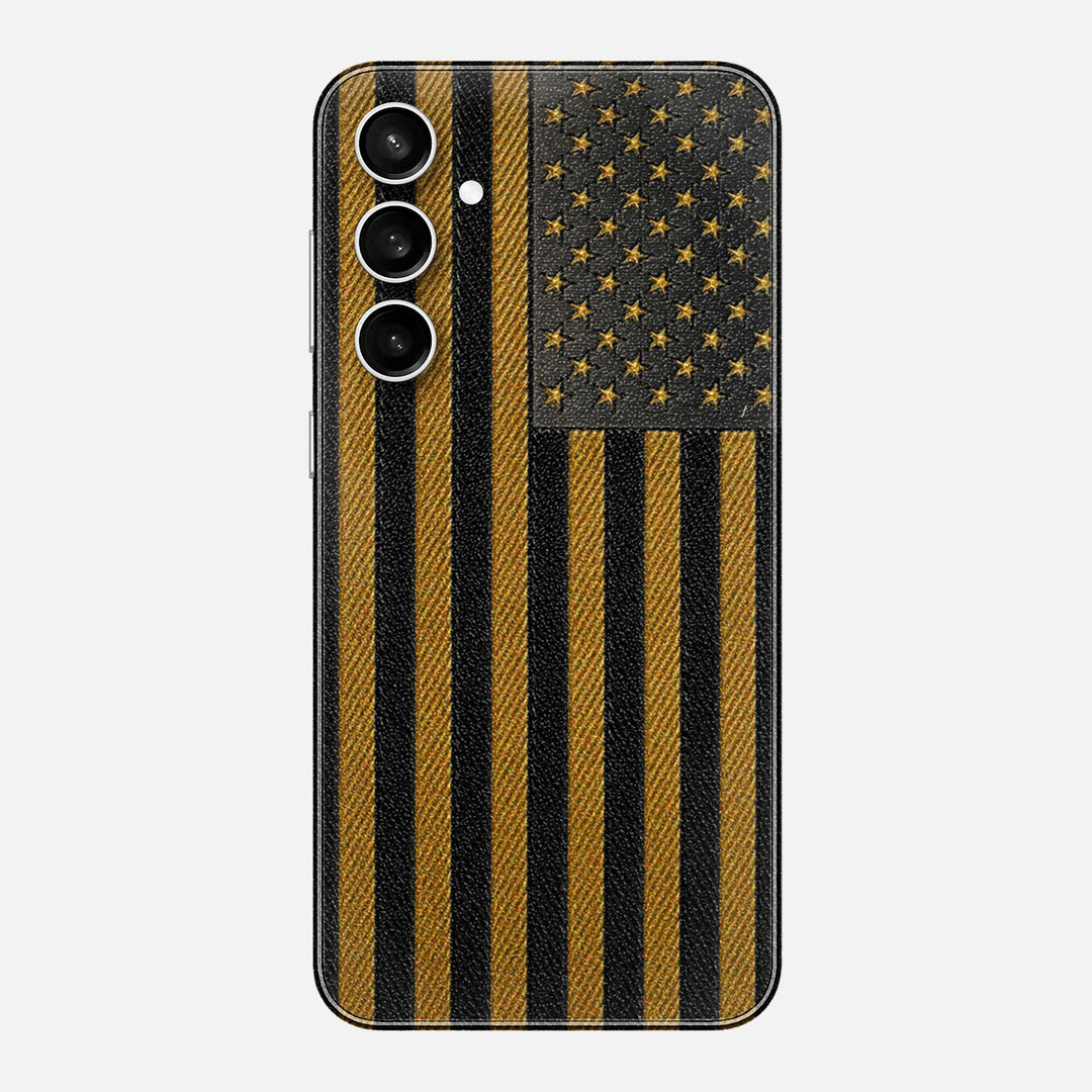 Gold & Black Leather Skin for Samsung Galaxy