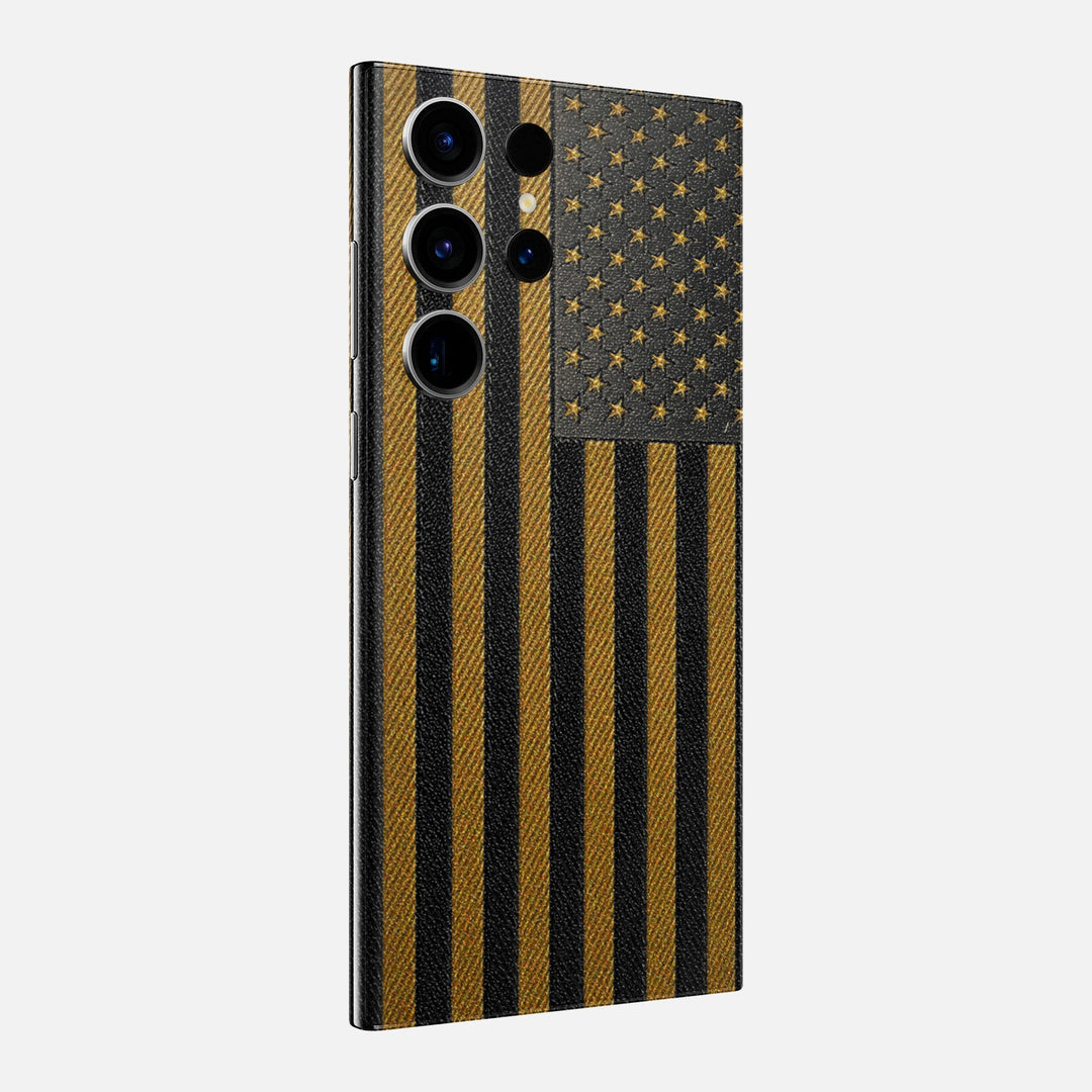 Gold & Black Leather Skin for Samsung Galaxy