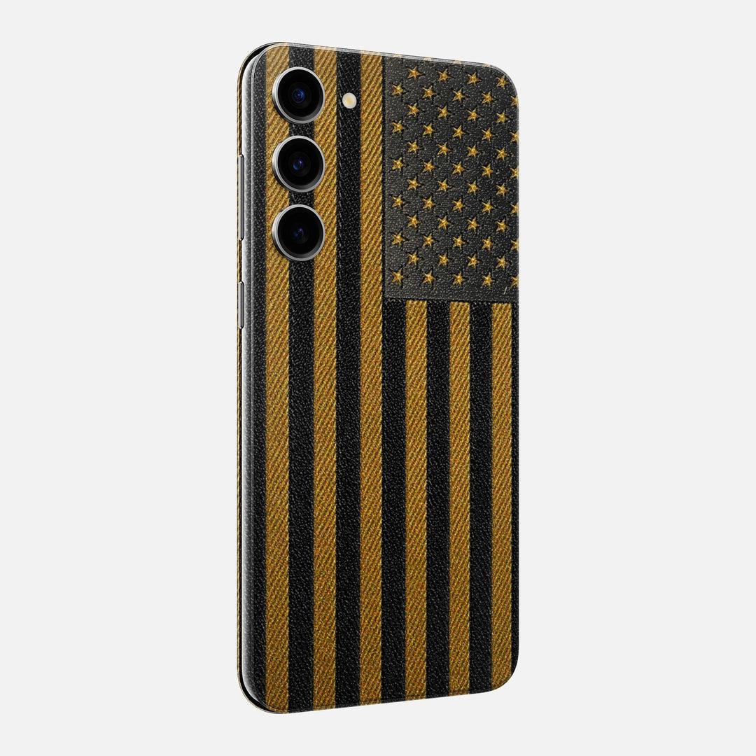 Gold & Black Leather Skin for Samsung Galaxy