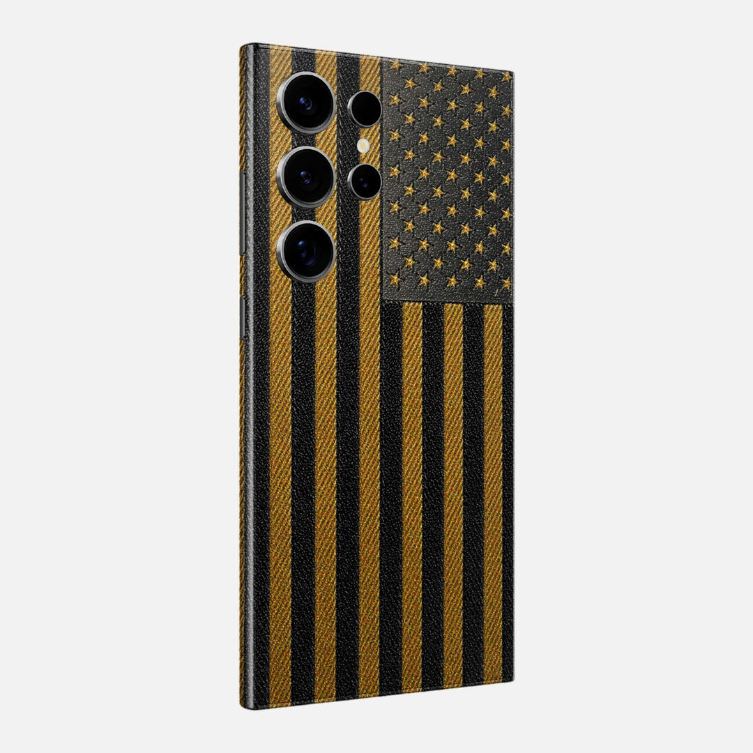 Gold & Black Leather Skin for Samsung Galaxy