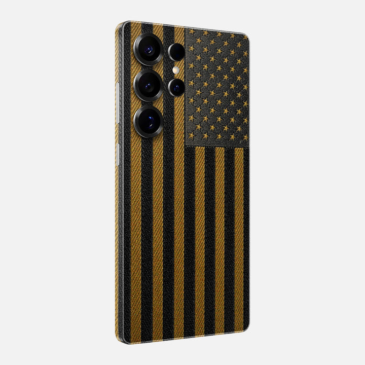 Gold & Black Leather Skin for Samsung Galaxy