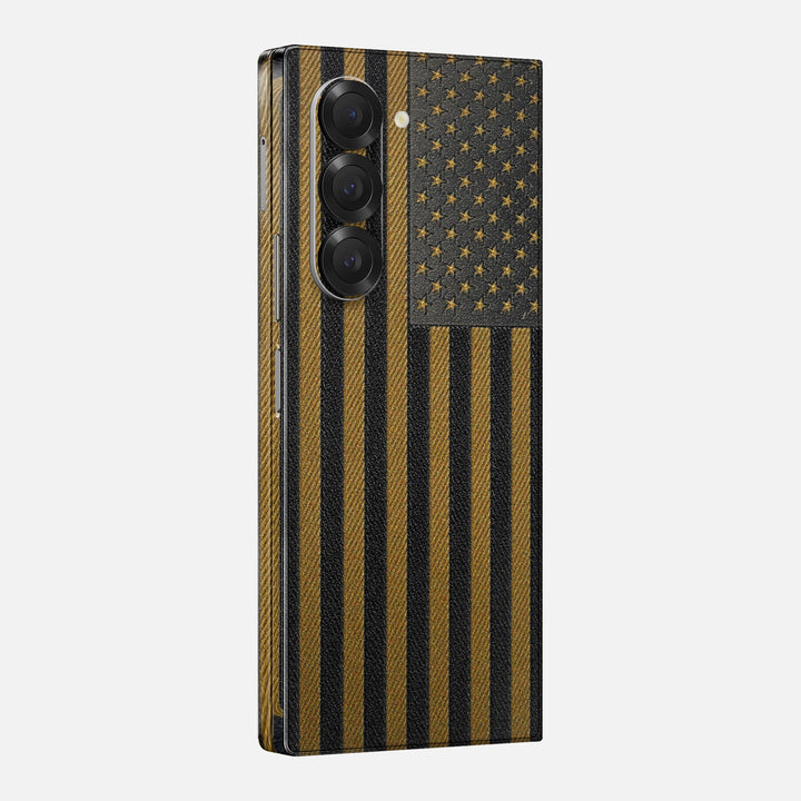 Gold & Black Leather Skin for Samsung Galaxy