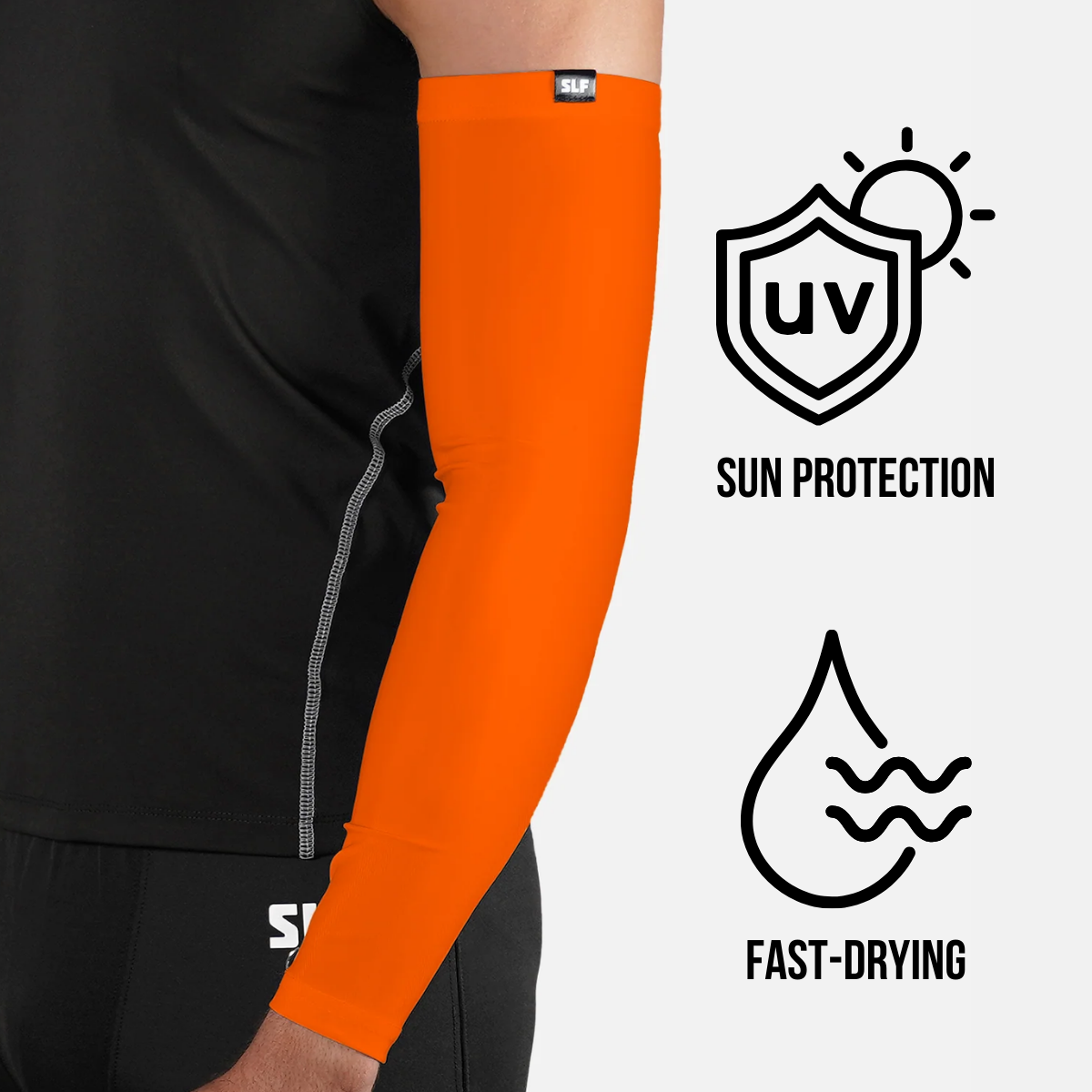 Hot Orange UV Arm Sleeves (pair)