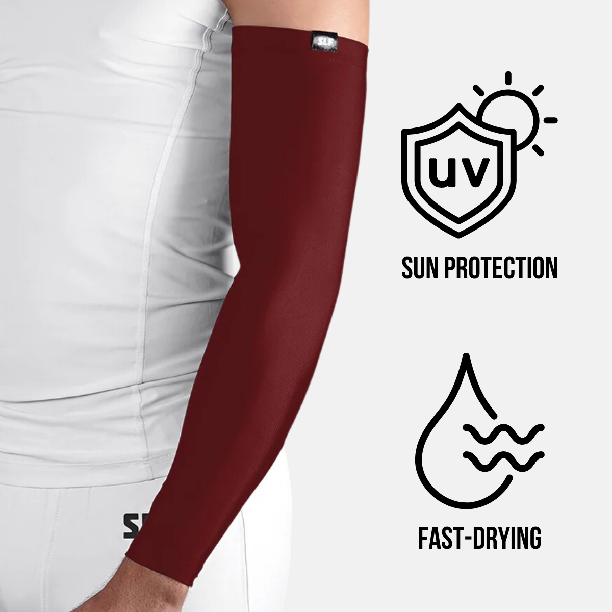 Hue Maroon UV Arm Sleeves (pair)