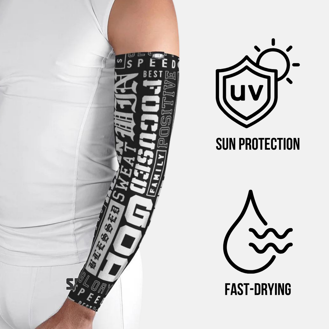 Inspirational Black UV Arm Sleeves (pair)