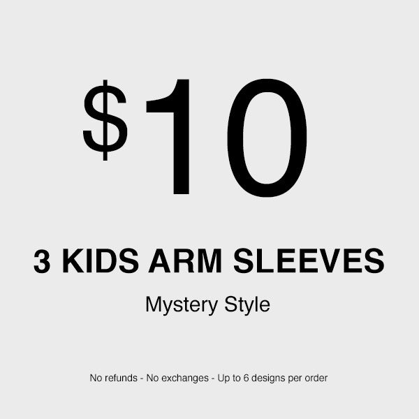 3 x Mystery Kids Sleeve (No refunds - No exchanges - Up to 6 different designs)
