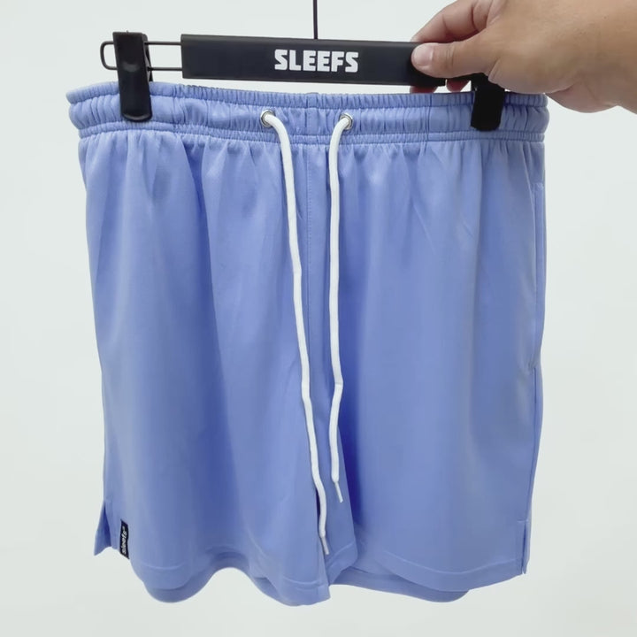 Light Ocean Blue Relaxed Shorts - 8"