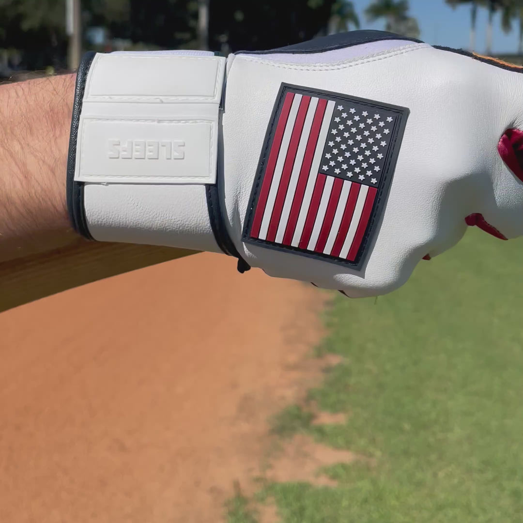 USA Flag Baseball Batting Gloves