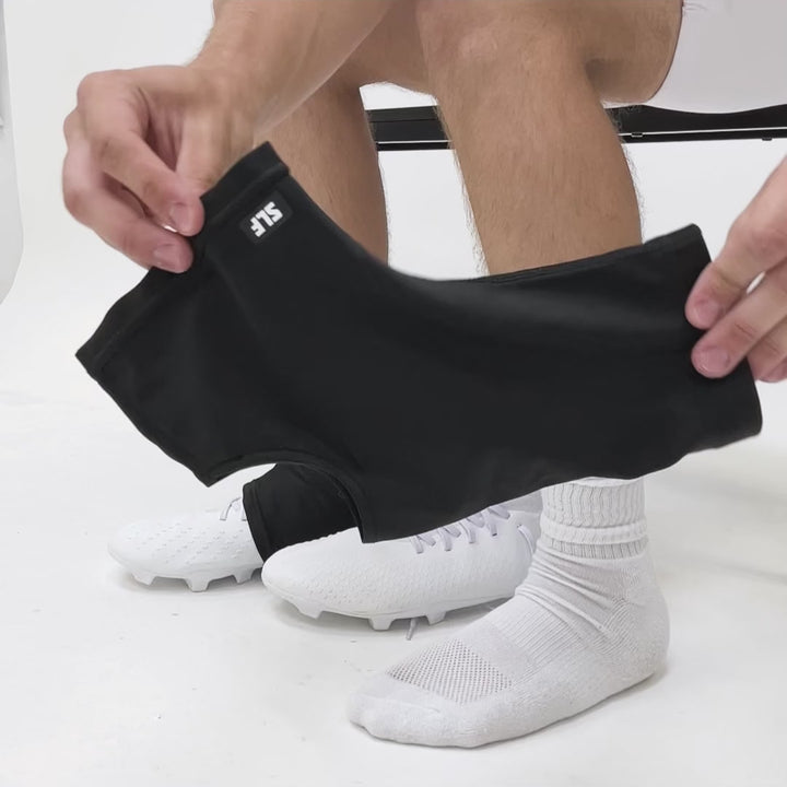 White + Black Spats / Cleat Covers Bundle