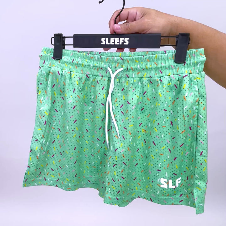 Sprinkle Blast Aquamarine Shorts - 5"