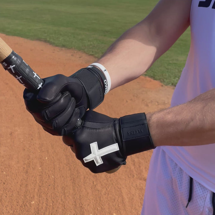 Faith Cross Black Baseball Batting Gloves