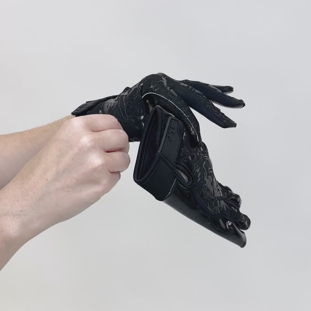 Basic Black Sticky Football Receiver Gloves for Women