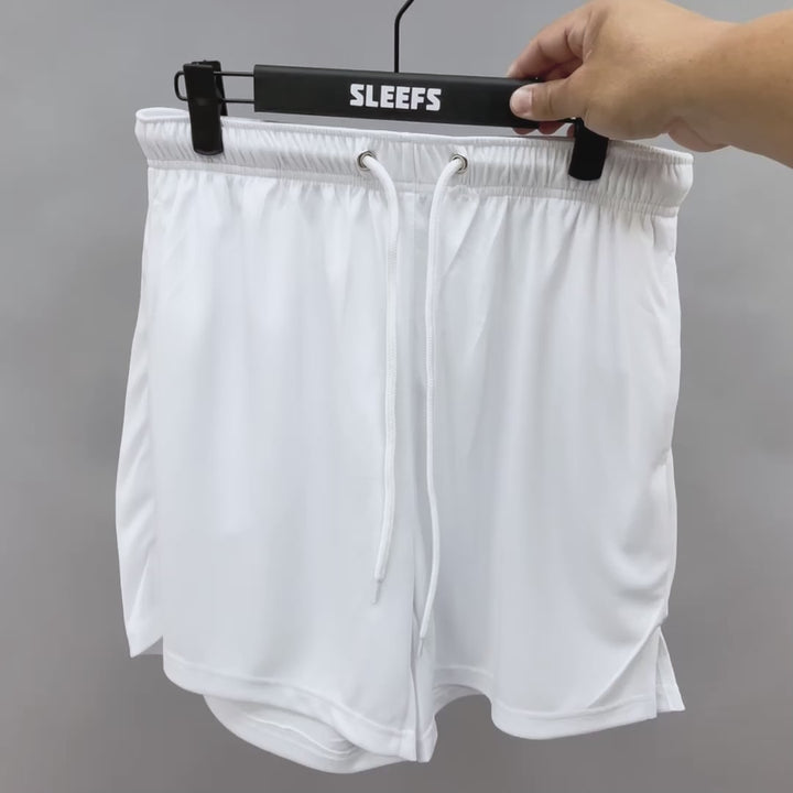 White Relaxed Shorts - 8"