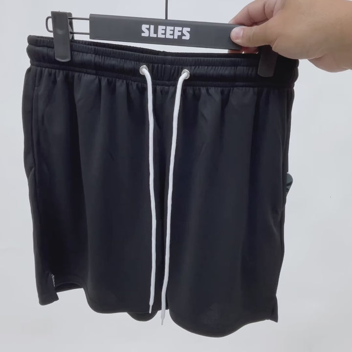 Black Relaxed Shorts - 8"